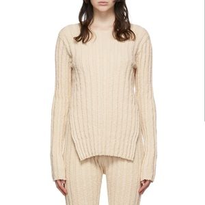 NWOT lauren manoogian rib apron sweater
